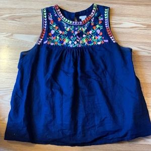 Jcrew embroidered top